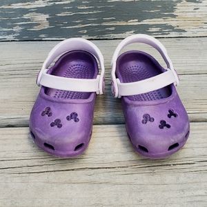 CROCS Sz 2/3 Minnie Mary Jane Infant Purple